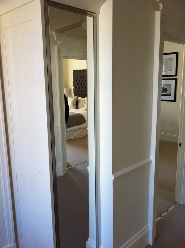 Full-length wardrobe mirror fitted in Maida Vale home